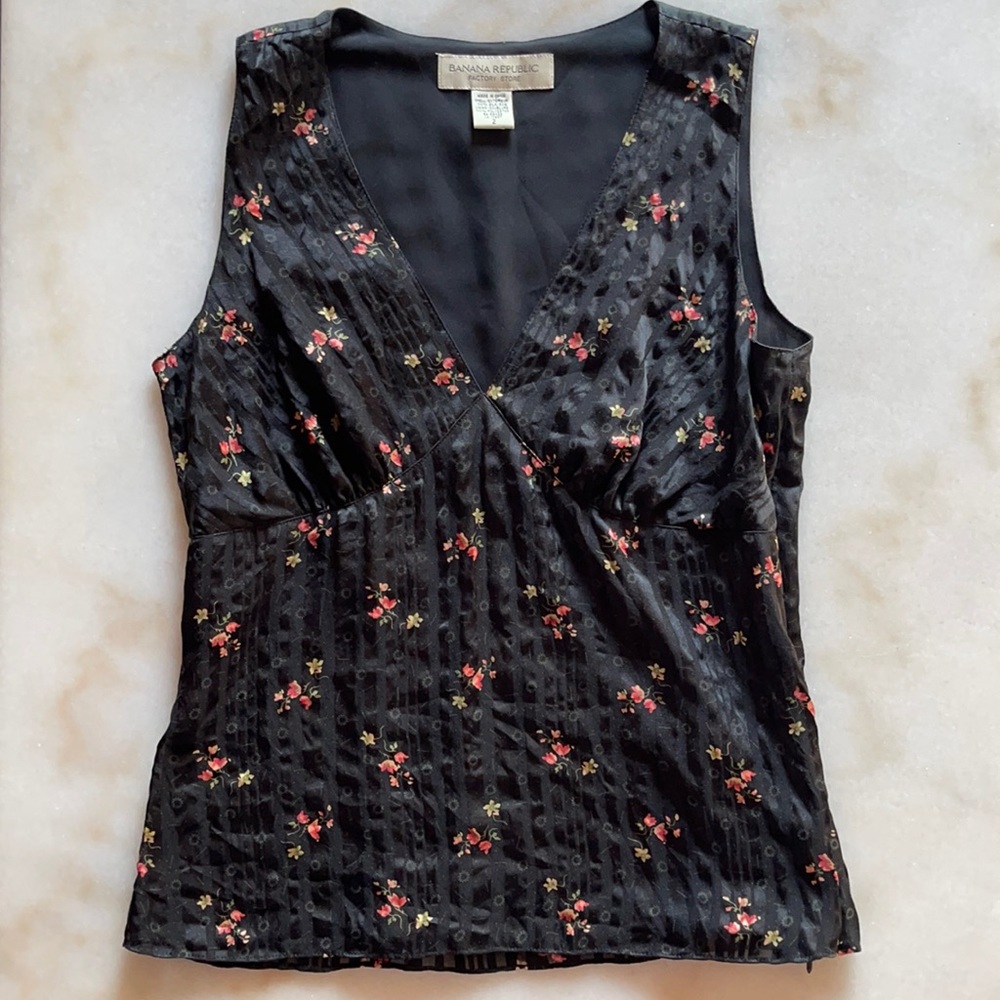 Vintage Banana Republic Floral Blouse/Size 2